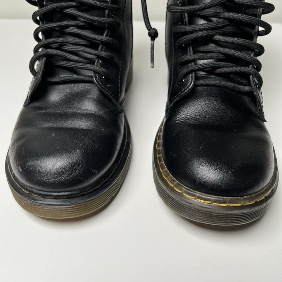 Dr. Martens Zavala J Youth Side Zip Combat Black Boots Sz 3 Kids Moto‎ Utility - Picture 3 of 9